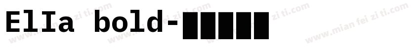 ElIa bold字体转换